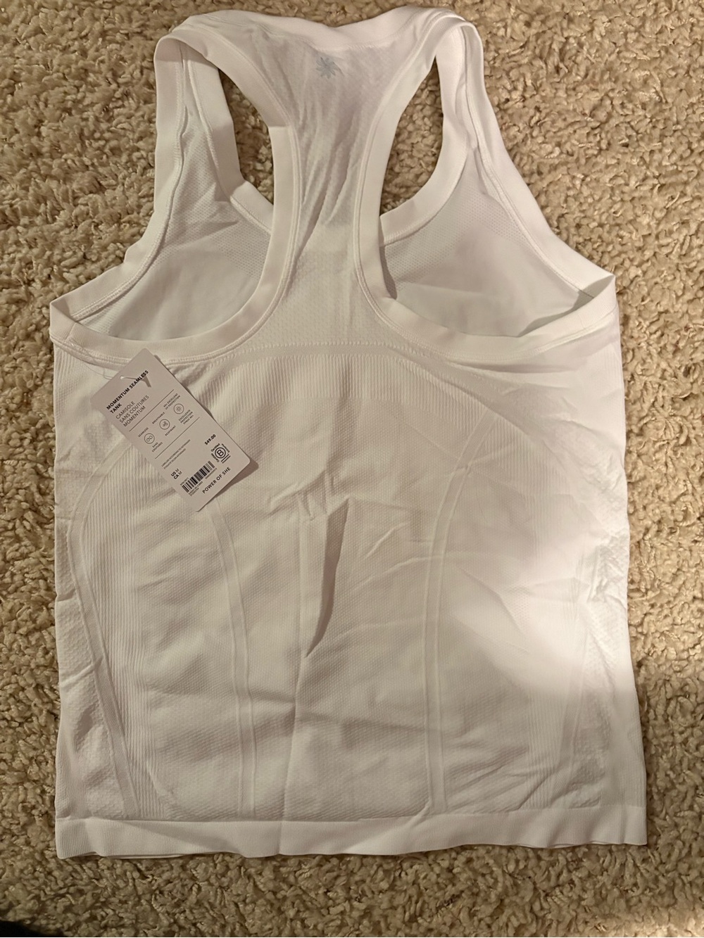 Athleta White Racerback Performance Tank - Picture 3 of 4